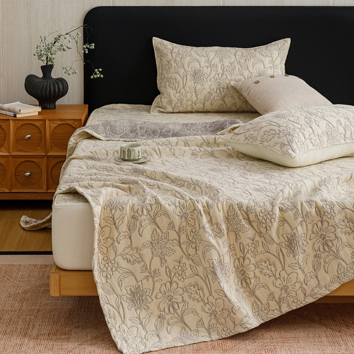 91家纺网 家纺一手货源 找家纺 （总）悦然毛巾被 2026新款全棉三层纱加厚夏被四件套毛巾床笠盖毯毛毯枕套夏凉被空调被