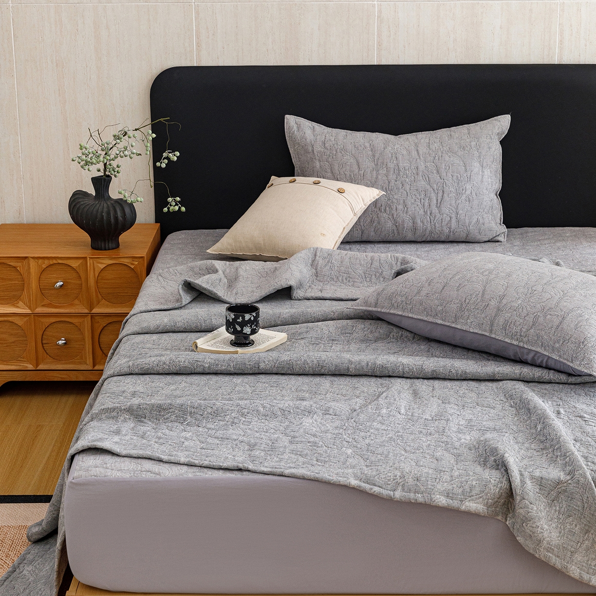 91家纺网 家纺一手货源 找家纺 悦然毛巾被 2026新款全棉三层纱加厚夏被四件套毛巾床笠盖毯毛毯枕套夏凉被空调被 雾花织梦