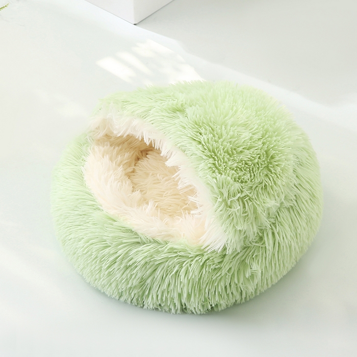 91家纺网 家纺一手货源 找家纺 永光家居 2026新款贝壳宠物窝猫窝狗窝四季通用猫咪用品狗狗用品 绿色 60x60cm