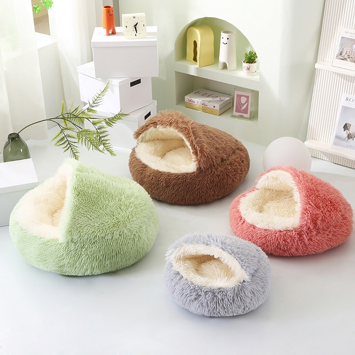 91家纺网 家纺一手货源 找家纺 永光家居 2026新款贝壳宠物窝猫窝狗窝四季通用猫咪用品狗狗用品 组合图仅供展示-不可下单 60x60cm