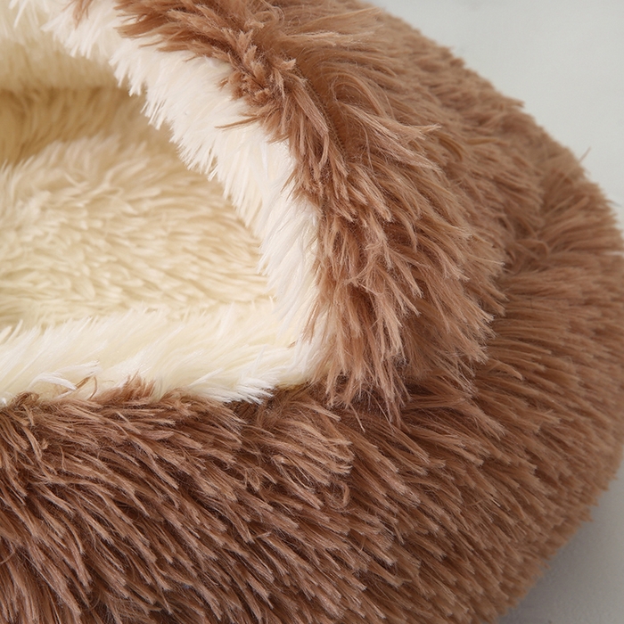 91家纺网 家纺一手货源 找家纺 永光家居 2026新款贝壳宠物窝猫窝狗窝四季通用猫咪用品狗狗用品 咖色 50x50cm