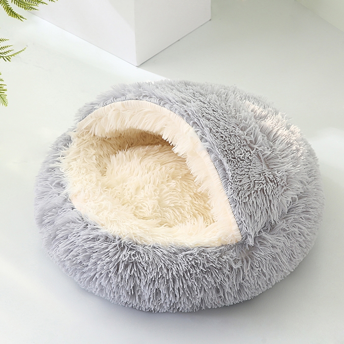 永光家居 2026新款贝壳宠物窝猫窝狗窝四季通用猫咪用品狗狗用品 灰色 60x60cm