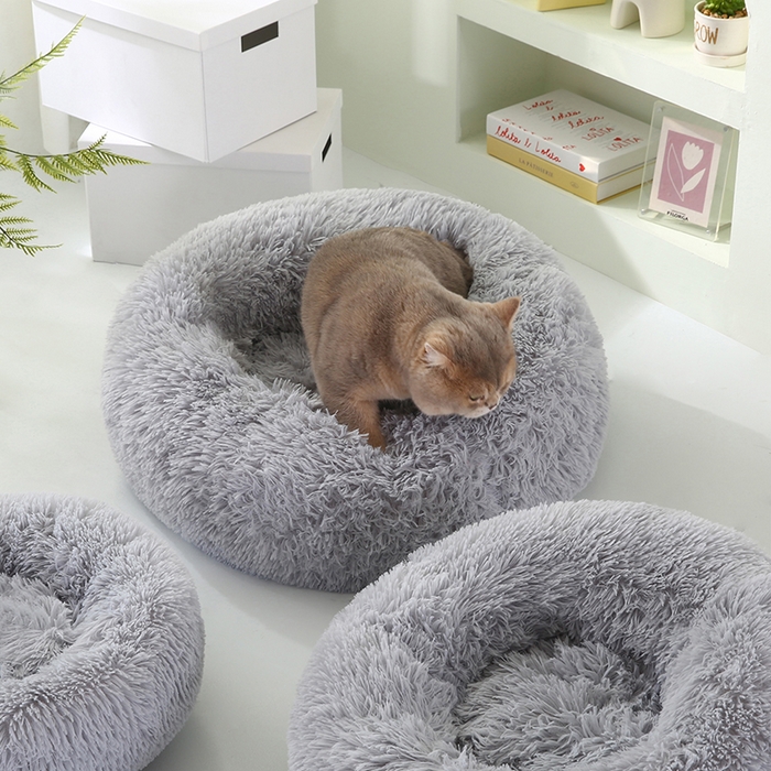 91家纺网 家纺一手货源 找家纺 永光家居 2026新款贝壳宠物窝猫窝狗窝四季通用猫咪用品狗狗用品 灰色 40x40cm