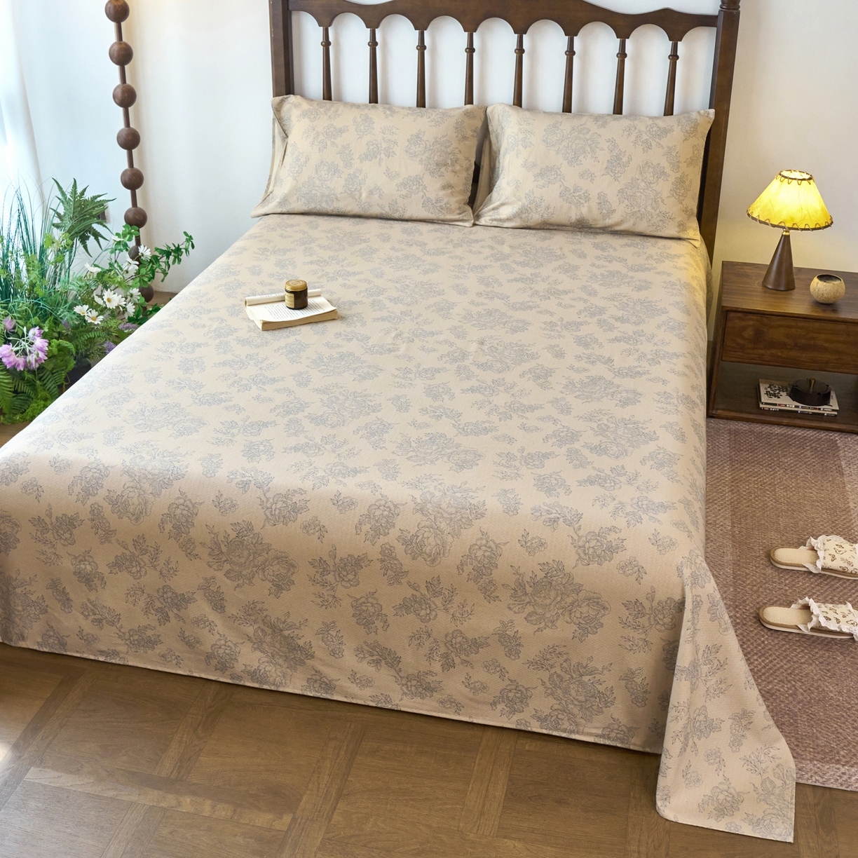 91家纺网 家纺一手货源 找家纺 （总）春皖家纺 2026春夏新款棉麻老粗布系列床单空调软席凉席席子