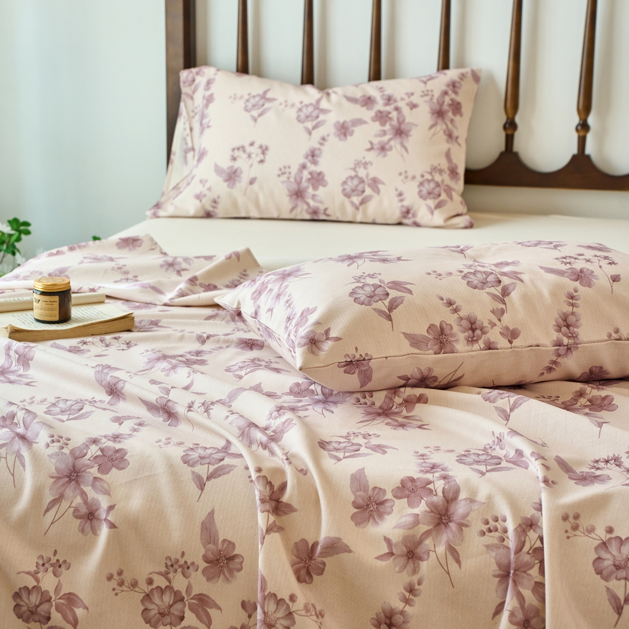 91家纺网 家纺一手货源 找家纺 春皖家纺 2026春夏新款棉麻老粗布系列床单空调软席凉席席子 樱落