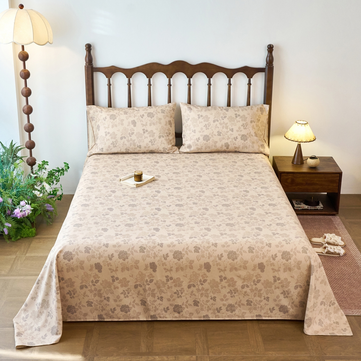 春皖家纺 2026春夏新款棉麻老粗布系列床单空调软席凉席席子 琉璃