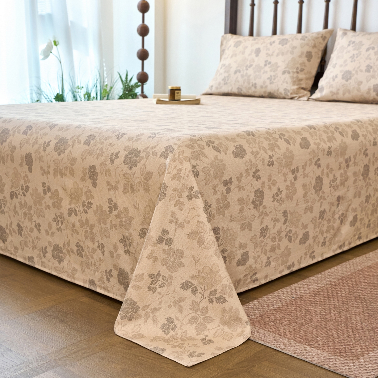 91家纺网 家纺一手货源 找家纺 春皖家纺 2026春夏新款棉麻老粗布系列床单空调软席凉席席子 琉璃