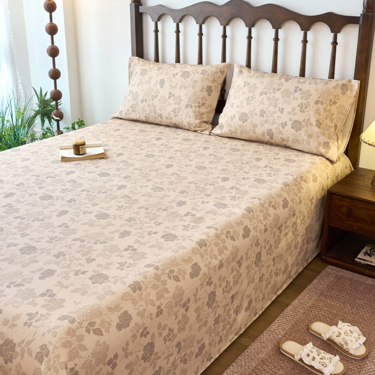 91家纺网 家纺一手货源 找家纺 春皖家纺 2026春夏新款棉麻老粗布系列床单空调软席凉席席子 琉璃