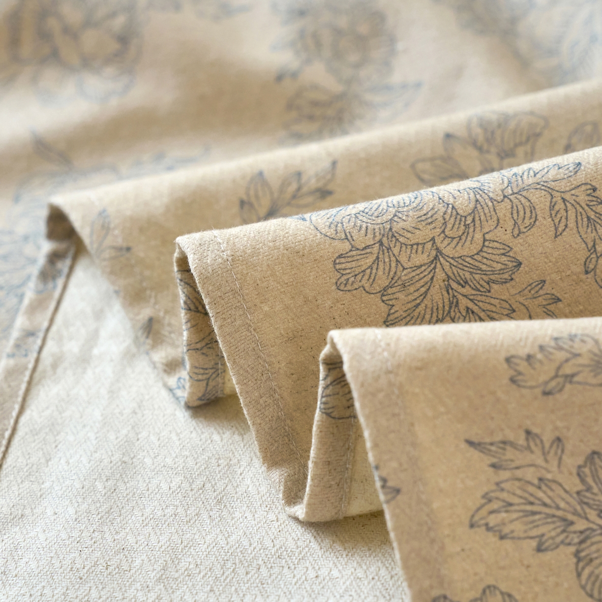 91家纺网 家纺一手货源 找家纺 春皖家纺 2026春夏新款棉麻老粗布系列床单空调软席凉席席子 丹青