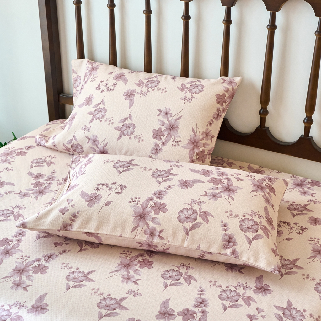 91家纺网 家纺一手货源 找家纺 春皖家纺 2026春夏新款棉麻老粗布系列床单空调软席凉席席子 樱落