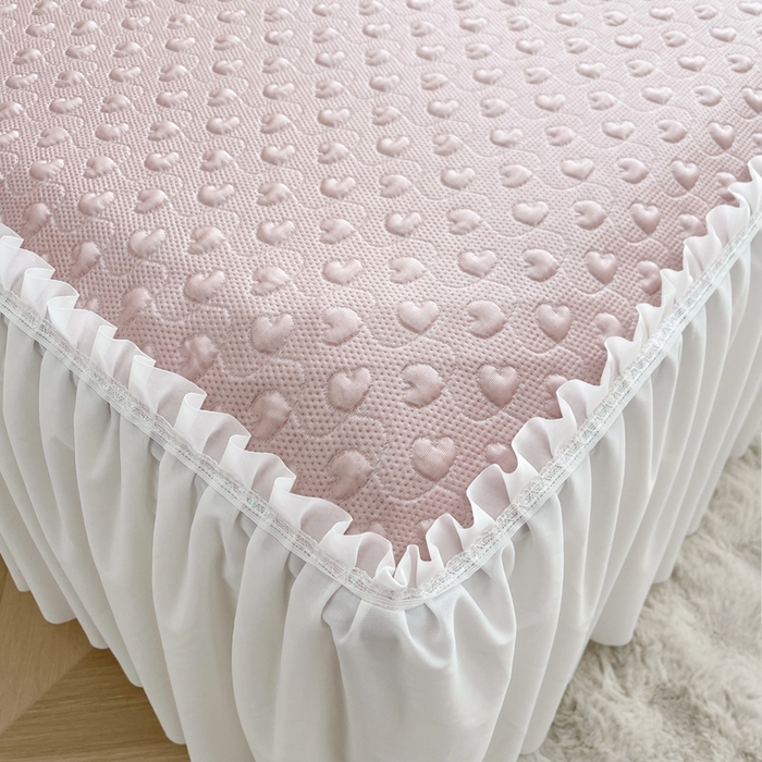 91家纺网 家纺一手货源 找家纺 （总）怡源梦 2026新款高分子凉感床裙款凉席席子凉席-心动