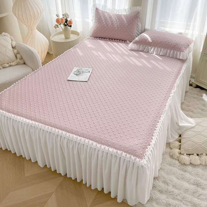 91家纺网 家纺一手货源 找家纺 （总）怡源梦 2026新款高分子凉感床裙款凉席席子凉席-心动