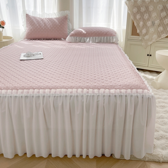 91家纺网 家纺一手货源 找家纺 （总）怡源梦 2026新款高分子凉感床裙款凉席席子凉席-心动