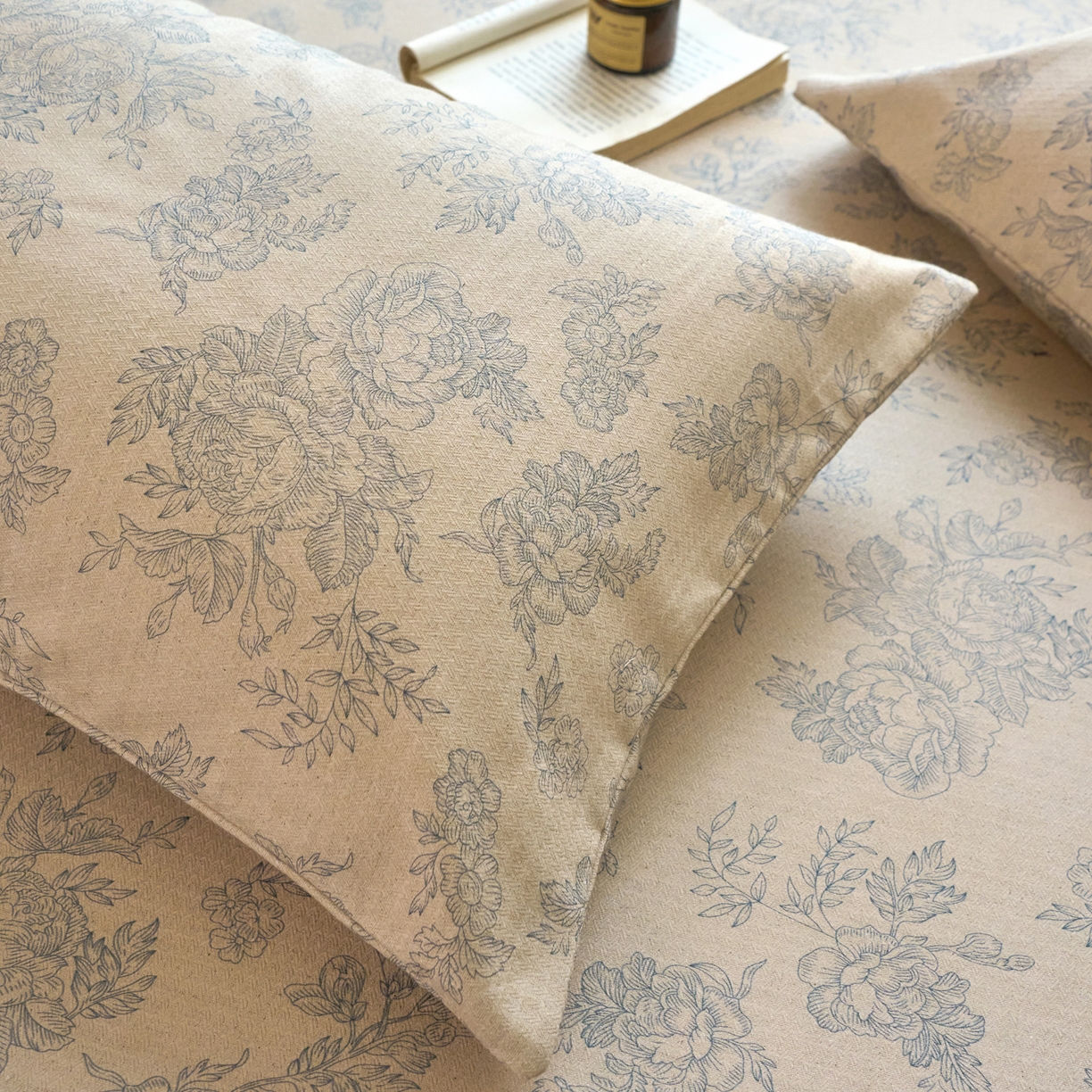 91家纺网 家纺一手货源 找家纺 （总）春皖家纺 2026春夏新款棉麻老粗布系列单枕套 枕套单件