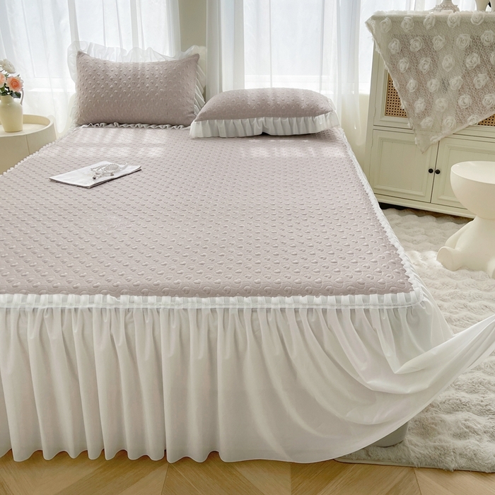 怡源梦 2026新款高分子凉感床裙款凉席席子凉席-心动 心动-香槟金