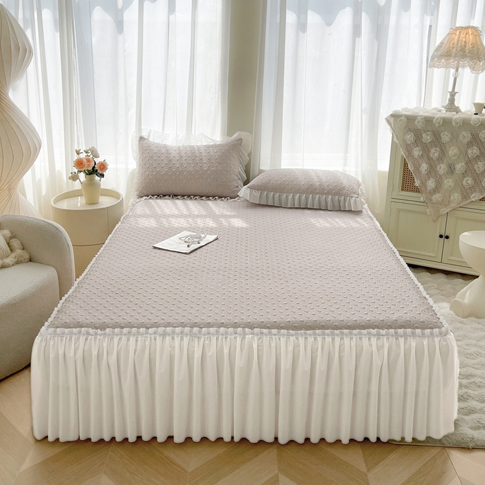 91家纺网 家纺一手货源 找家纺 怡源梦 2026新款高分子凉感床裙款凉席席子凉席-心动 心动-香槟金