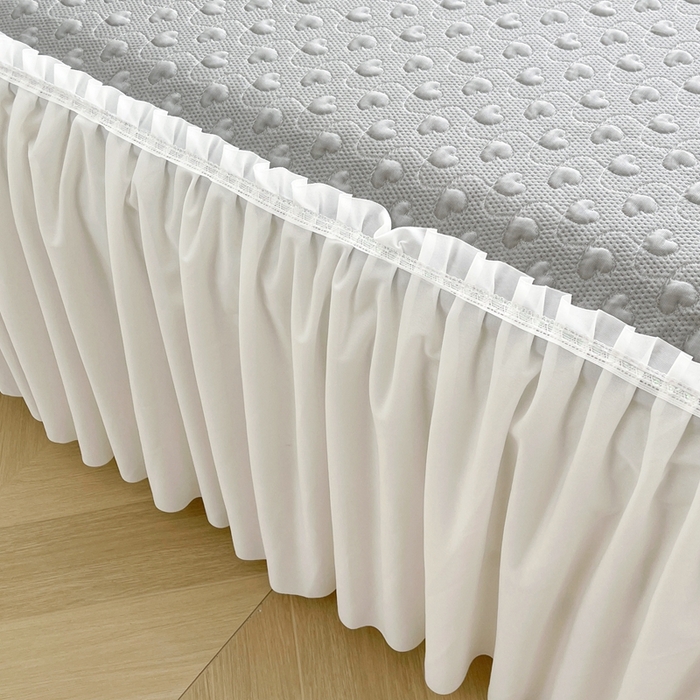 91家纺网 家纺一手货源 找家纺 怡源梦 2026新款高分子凉感床裙款凉席席子凉席-心动 心动-灰色