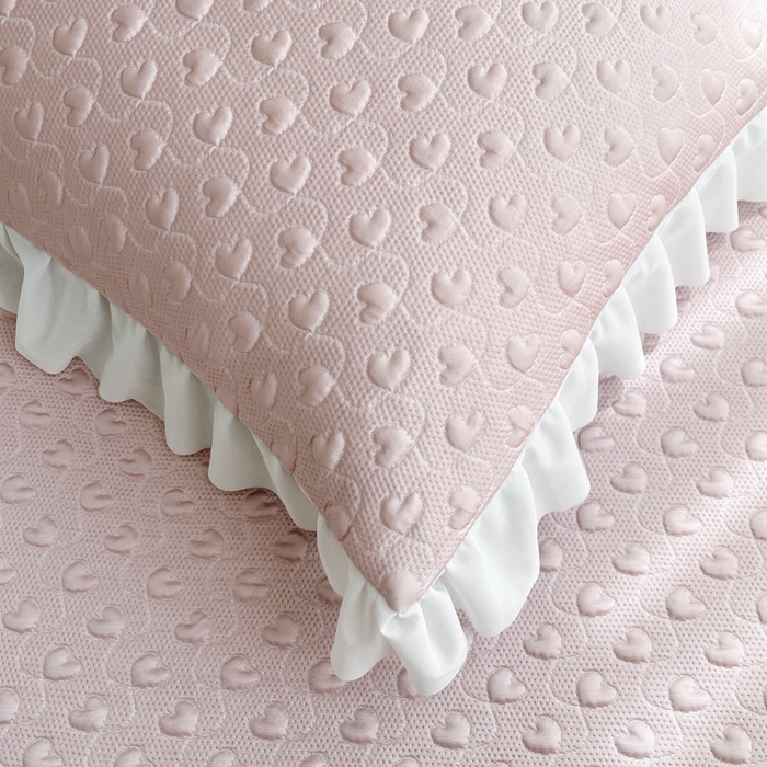 91家纺网 家纺一手货源 找家纺 怡源梦 2026新款高分子凉感床裙款凉席席子凉席-心动 心动-粉色