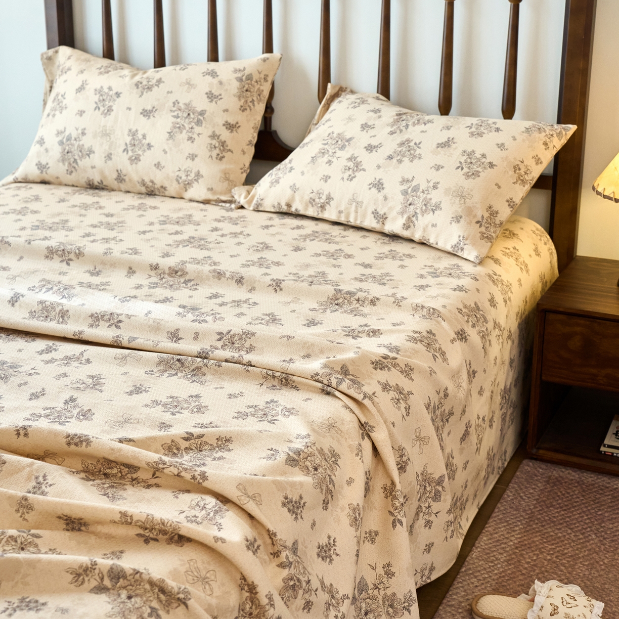 91家纺网 家纺一手货源 找家纺 春皖家纺 2026春夏新款棉麻老粗布系列单枕套 枕套单件 柔结