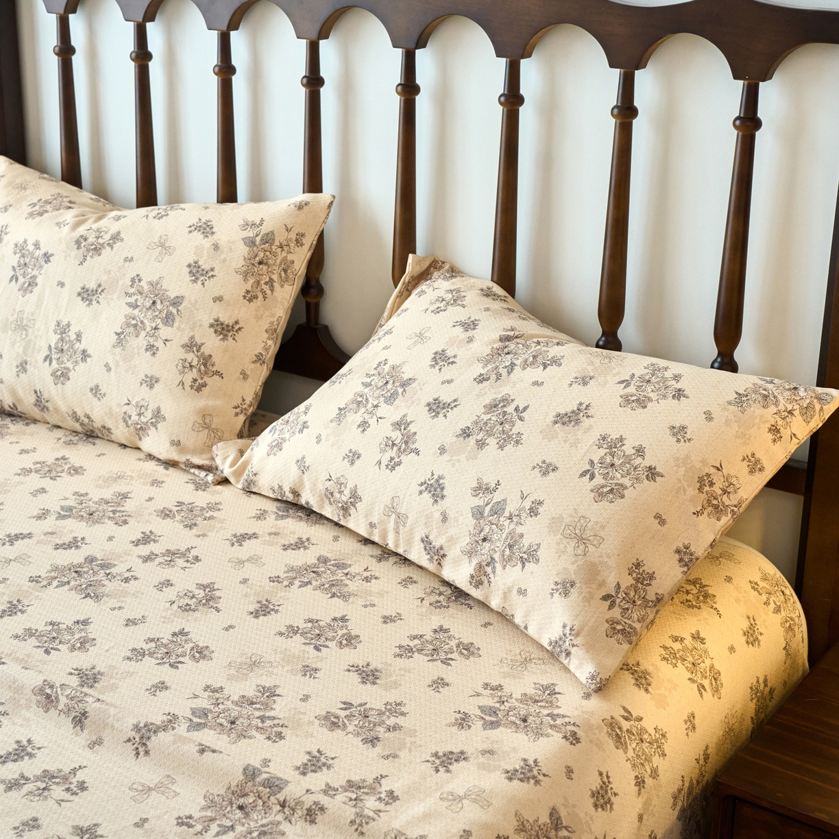 春皖家纺 2026春夏新款棉麻老粗布系列单枕套 枕套单件 柔结