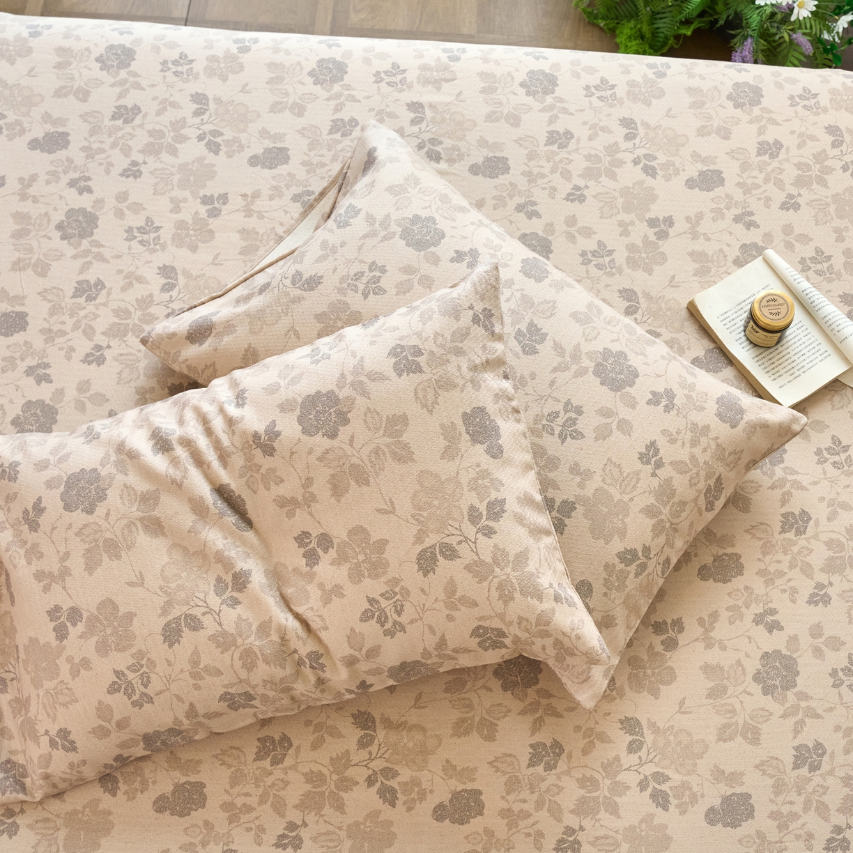 91家纺网 家纺一手货源 找家纺 春皖家纺 2026春夏新款棉麻老粗布系列单枕套 枕套单件 琉璃