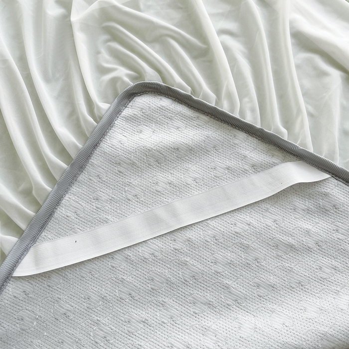 91家纺网 家纺一手货源 找家纺 怡源梦 2026新款高分子凉感床裙款凉席席子凉席-心动 心动-绿色