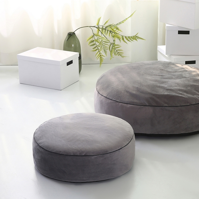 91家纺网 家纺一手货源 找家纺 永光家居 2026新款圆墩墩宠物窝可拆卸猫窝狗窝四季通用猫咪用品狗狗用品 灰色 50x50x15cm