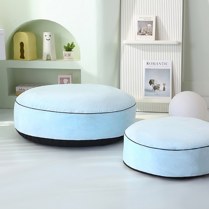 91家纺网 家纺一手货源 找家纺 永光家居 2026新款圆墩墩宠物窝可拆卸猫窝狗窝四季通用猫咪用品狗狗用品 蓝色 75x75x15cm