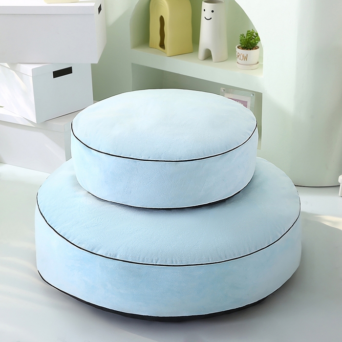 91家纺网 家纺一手货源 找家纺 永光家居 2026新款圆墩墩宠物窝可拆卸猫窝狗窝四季通用猫咪用品狗狗用品 蓝色 50x50x15cm