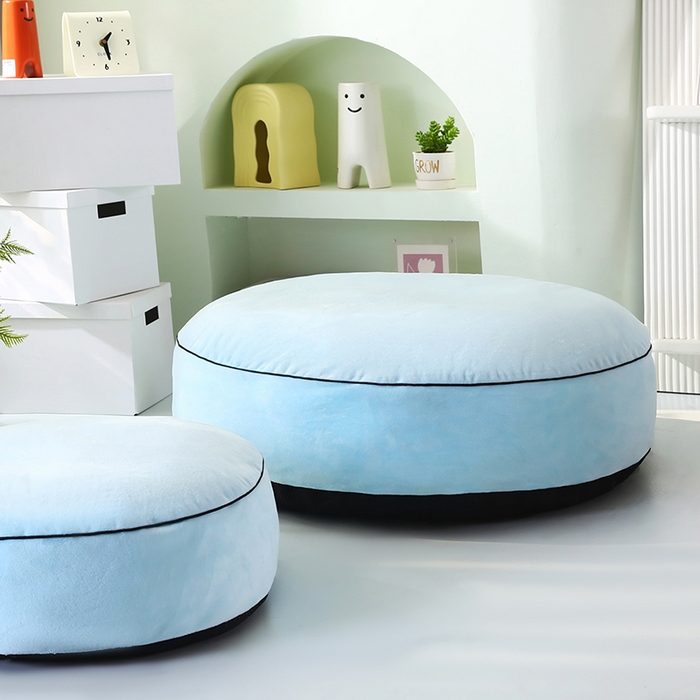 91家纺网 家纺一手货源 找家纺 永光家居 2026新款圆墩墩宠物窝可拆卸猫窝狗窝四季通用猫咪用品狗狗用品 蓝色 75x75x15cm