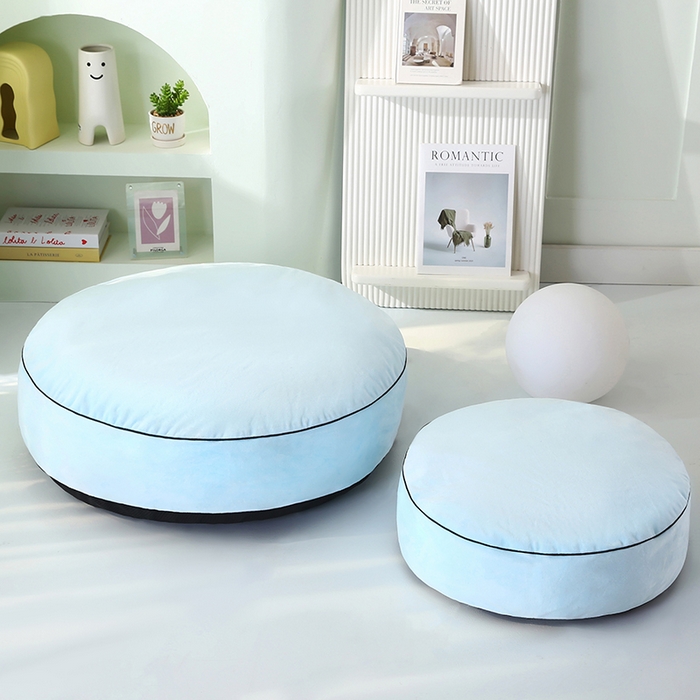 91家纺网 家纺一手货源 找家纺 永光家居 2026新款圆墩墩宠物窝可拆卸猫窝狗窝四季通用猫咪用品狗狗用品 蓝色 75x75x15cm