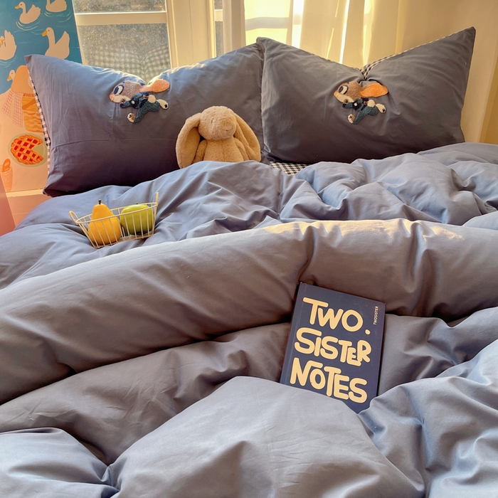 91家纺网 家纺一手货源 找家纺 慕尚家纺 2026春夏新款色织水洗棉毛巾绣四件套 朱迪