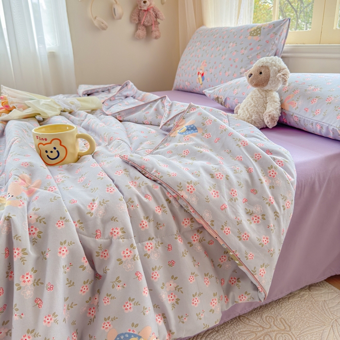 91家纺网 家纺一手货源 找家纺 （总）梦舒阳家纺 2026新款仿棉夏凉被古法水洗棉夏被空调被跑量款