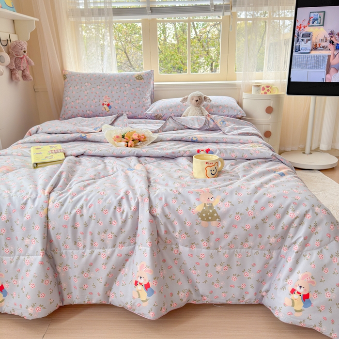 91家纺网 家纺一手货源 找家纺 （总）梦舒阳家纺 2026新款仿棉夏凉被古法水洗棉夏被空调被跑量款