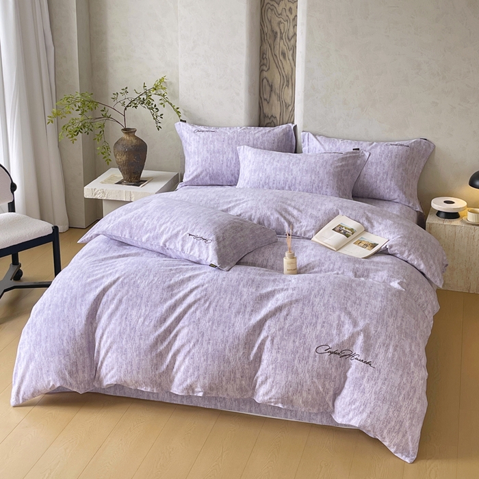 91家纺网 家纺一手货源 找家纺 春皖家纺 2026春夏新款天丝棉刺绣四件套 曼妮-紫