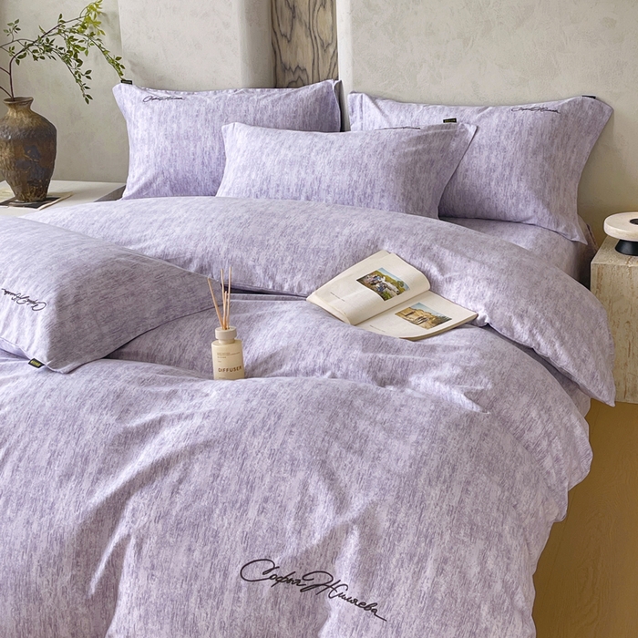 91家纺网 家纺一手货源 找家纺 春皖家纺 2026春夏新款天丝棉刺绣四件套 曼妮-紫