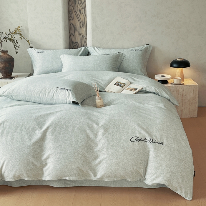 91家纺网 家纺一手货源 找家纺 春皖家纺 2026春夏新款天丝棉刺绣四件套 曼妮-绿萝纱