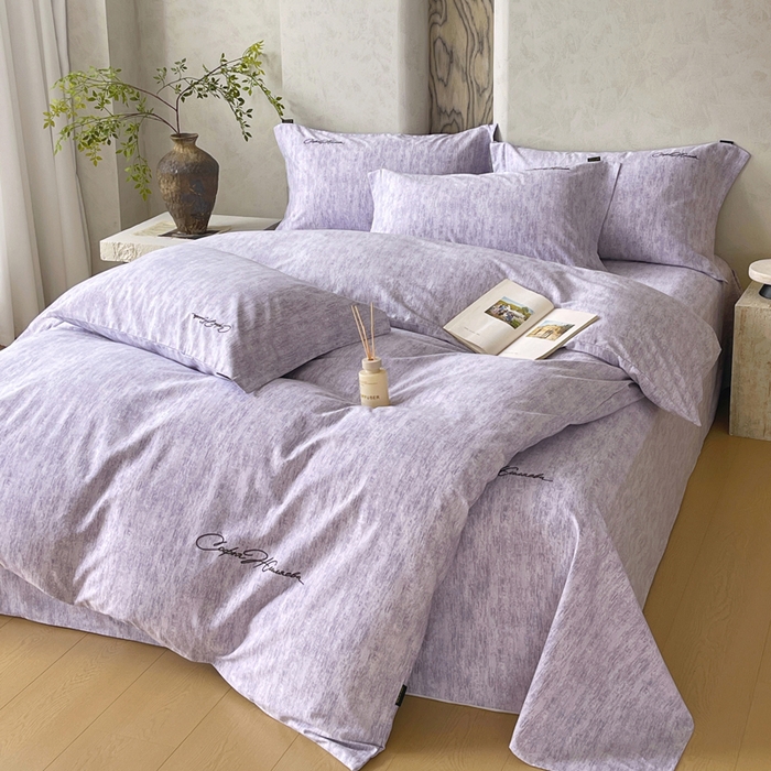 91家纺网 家纺一手货源 找家纺 春皖家纺 2026春夏新款天丝棉刺绣四件套 曼妮-紫