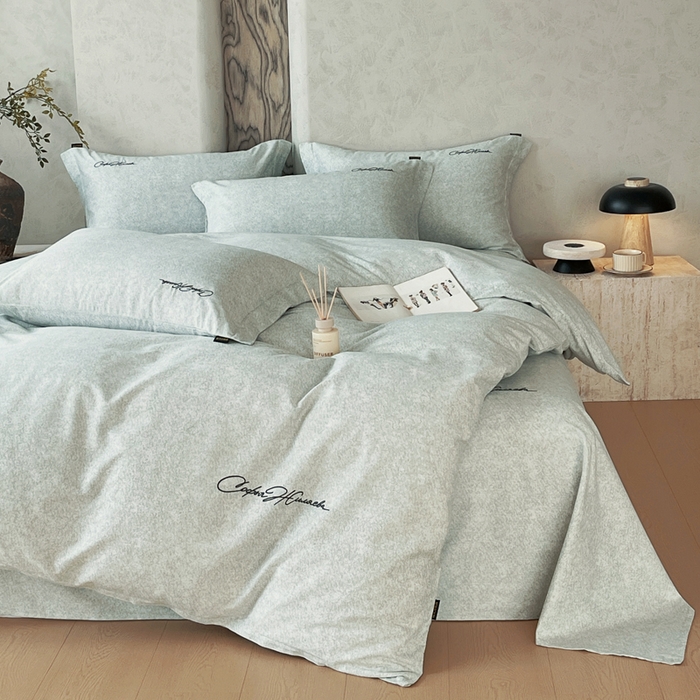 91家纺网 家纺一手货源 找家纺 春皖家纺 2026春夏新款天丝棉刺绣四件套 曼妮-绿萝纱