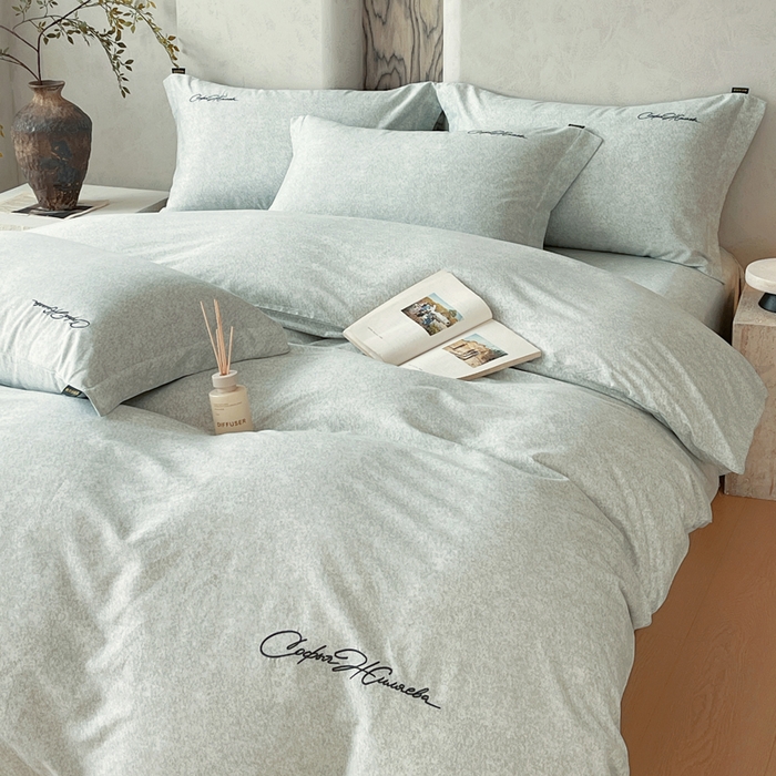 91家纺网 家纺一手货源 找家纺 春皖家纺 2026春夏新款天丝棉刺绣四件套 曼妮-绿萝纱