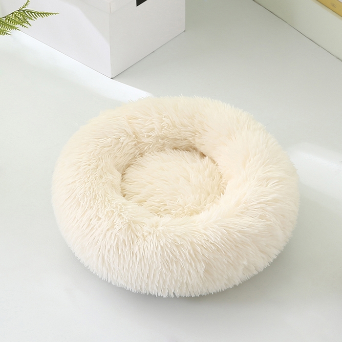 永光家居 2026新款甜甜圈宠物窝猫窝狗窝四季通用猫咪用品狗狗用品 米白色 40x40cm