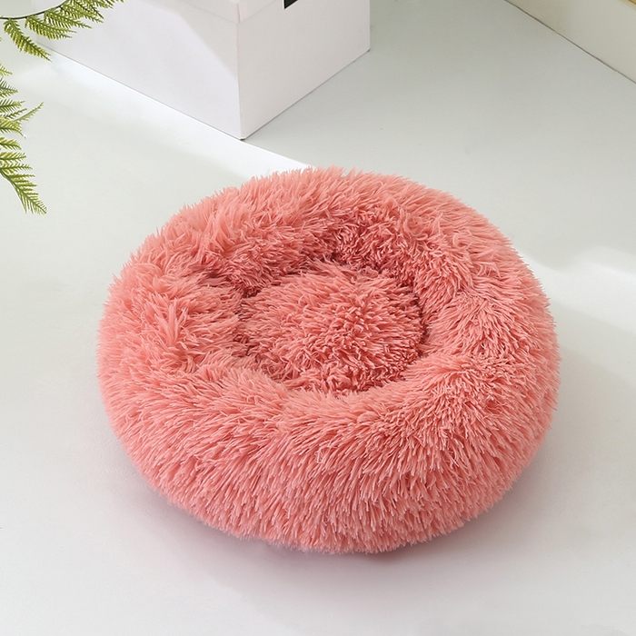 永光家居 2026新款甜甜圈宠物窝猫窝狗窝四季通用猫咪用品狗狗用品 粉色 60x60cm