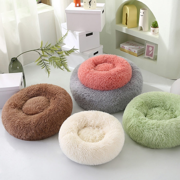 91家纺网 家纺一手货源 找家纺 永光家居 2026新款甜甜圈宠物窝猫窝狗窝四季通用猫咪用品狗狗用品 组合图仅供展示-不可下单 60x60cm