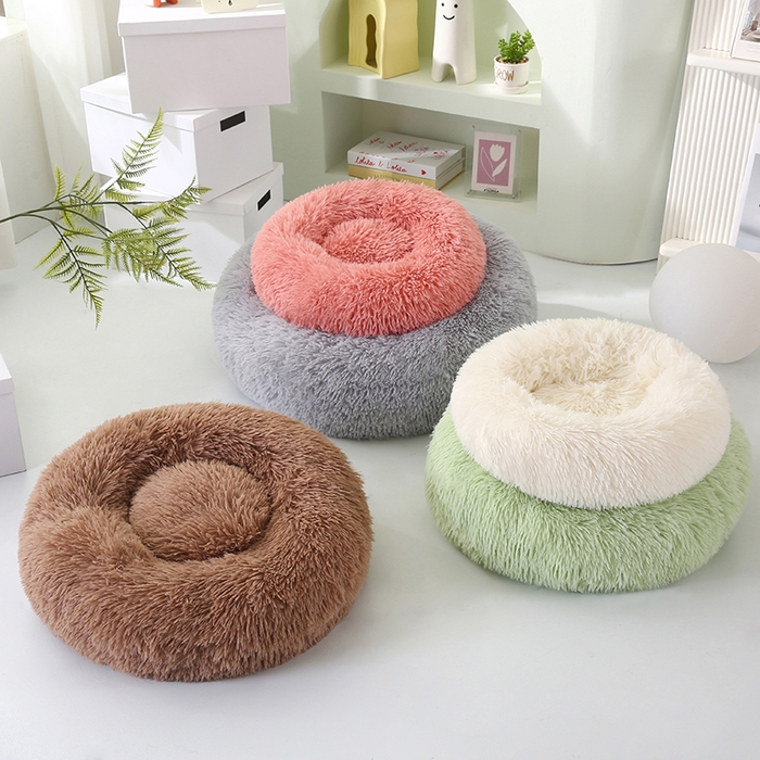 91家纺网 家纺一手货源 找家纺 永光家居 2026新款甜甜圈宠物窝猫窝狗窝四季通用猫咪用品狗狗用品 组合图仅供展示-不可下单 60x60cm