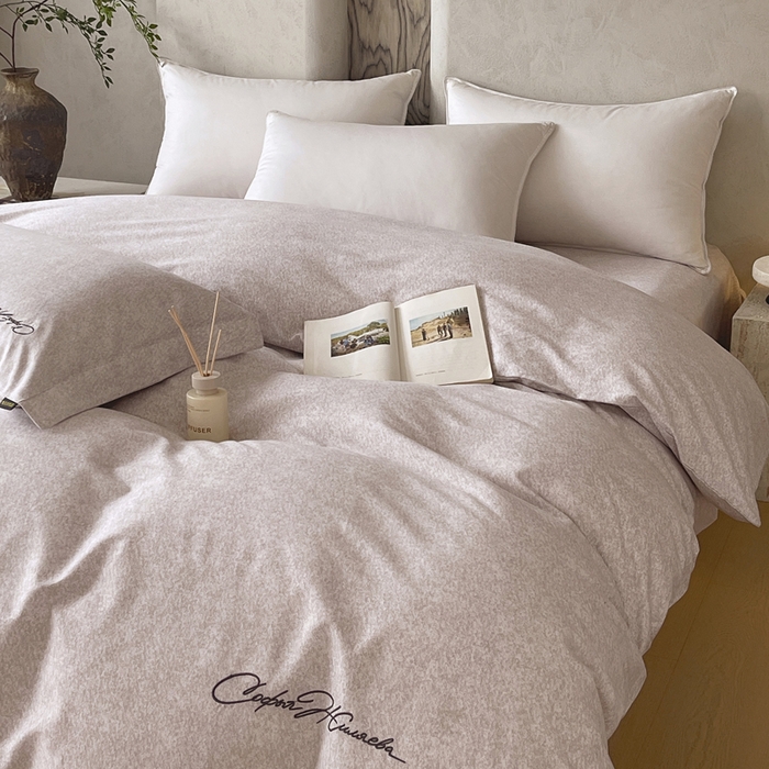 91家纺网 家纺一手货源 找家纺 春皖家纺 2026春夏新款天丝棉刺绣单被套 被套单件 曼妮-云褐色