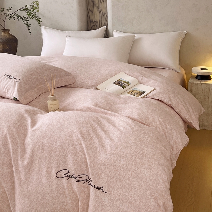 91家纺网 家纺一手货源 找家纺 春皖家纺 2026春夏新款天丝棉刺绣单被套 被套单件 曼妮-贝壳色