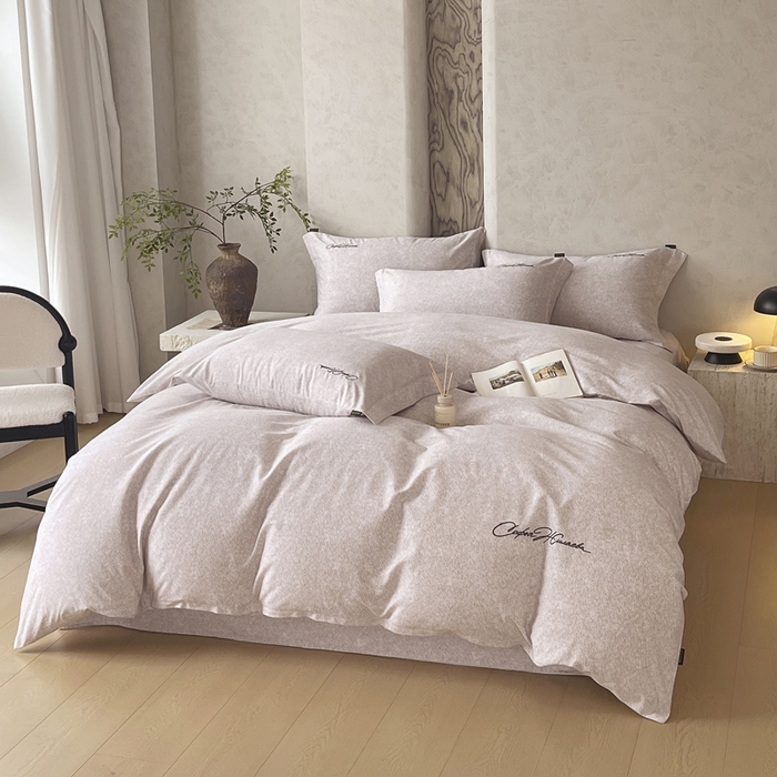 91家纺网 家纺一手货源 找家纺 春皖家纺 2026春夏新款天丝棉刺绣单被套 被套单件 曼妮-云褐色