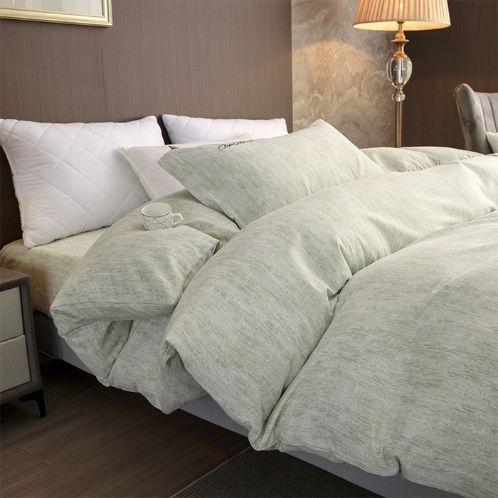 91家纺网 家纺一手货源 找家纺 春皖家纺 2026春夏新款天丝棉刺绣单被套 被套单件 苔绮绿