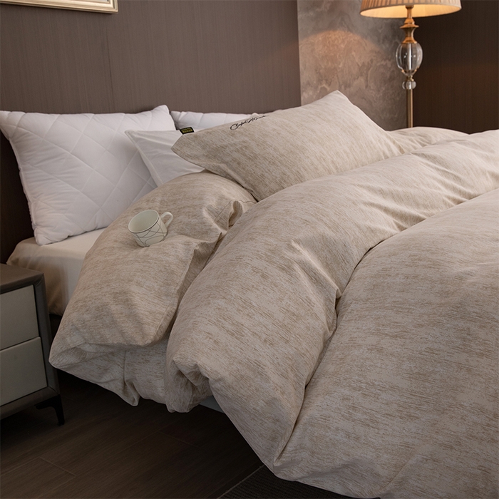 91家纺网 家纺一手货源 找家纺 春皖家纺 2026春夏新款天丝棉刺绣单被套 被套单件 亮绮黄