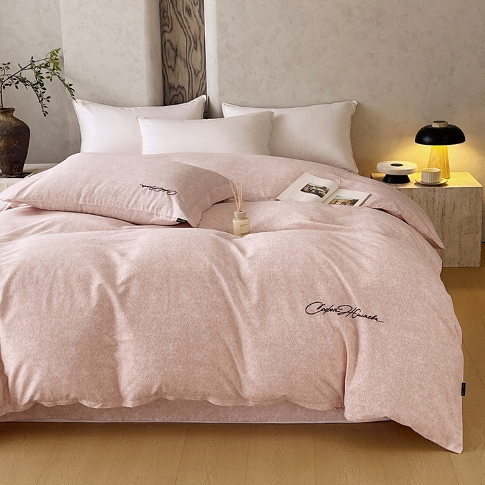 91家纺网 家纺一手货源 找家纺 春皖家纺 2026春夏新款天丝棉刺绣单被套 被套单件 曼妮-贝壳色